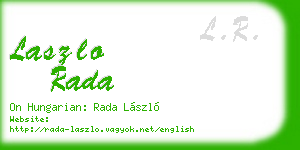 laszlo rada business card